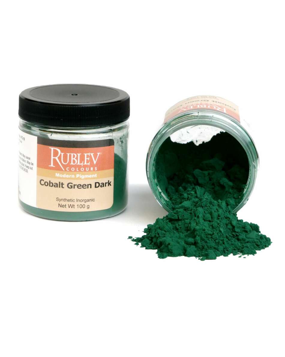 Shop Natural Pigments - Cobalt Green Dark, Rublev Colours Cobalt Green Dark  Dry Pigment